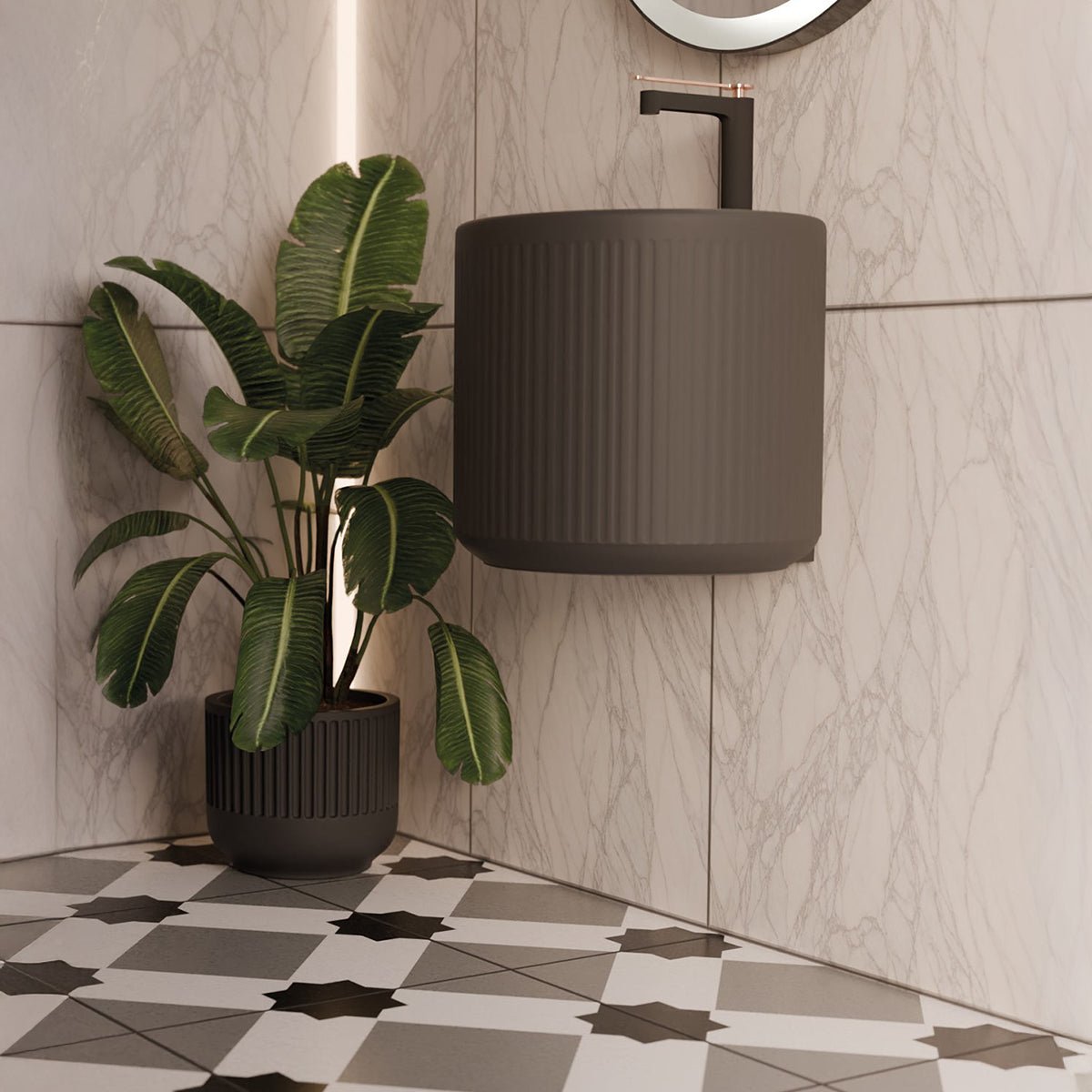 Lavabo suspendido Beca mate - Thebath