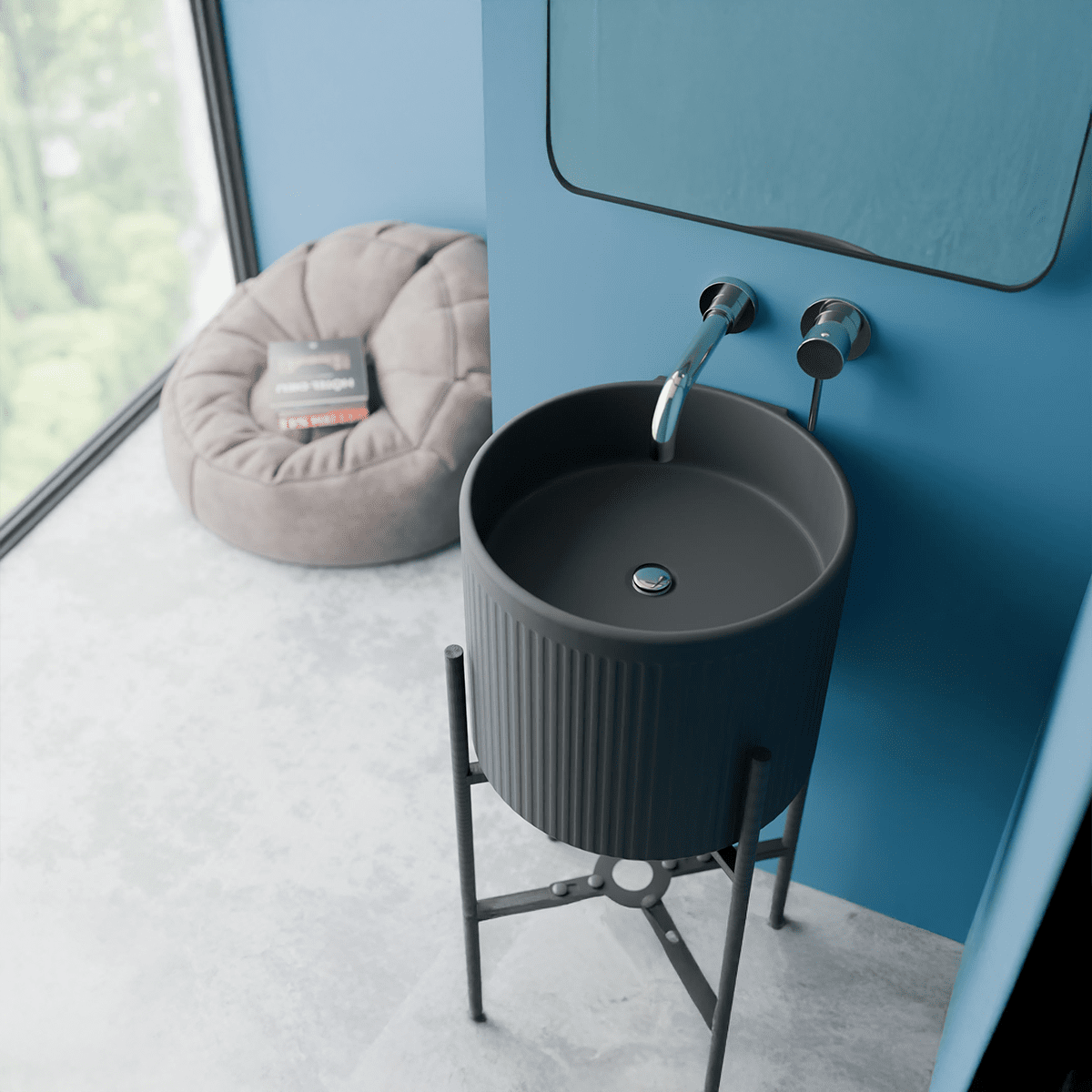 Lavabo suspendido cerámica Oba Mate - Thebath