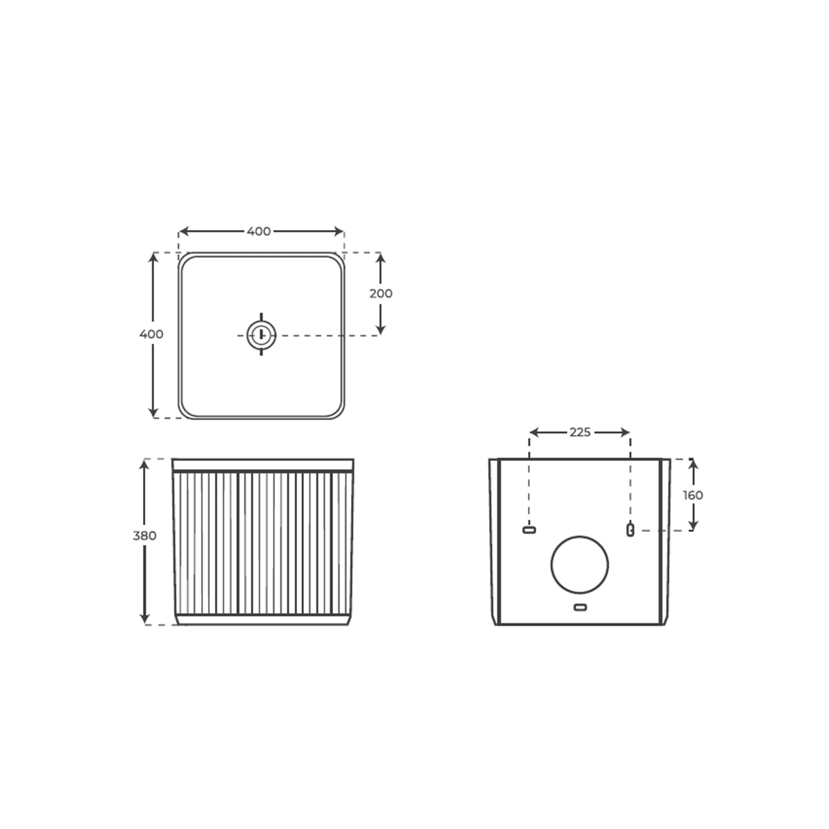 Lavabo suspendido moderno Aina Mate - Thebath