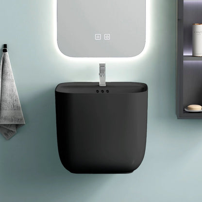 Lavabo suspendido negro mate Axel