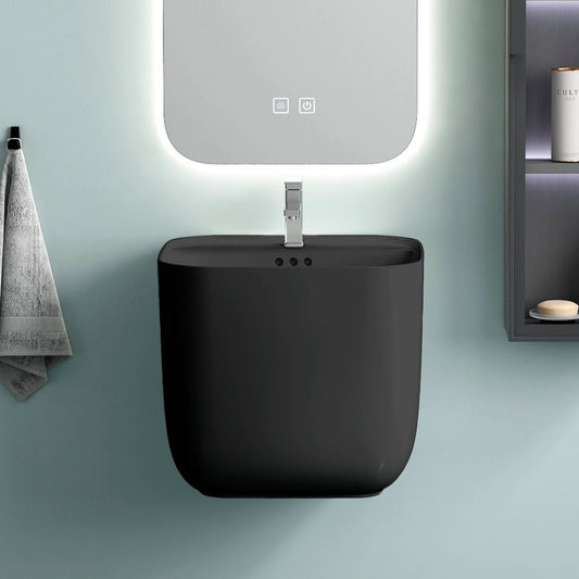 Lavabo suspendido negro mate Axel