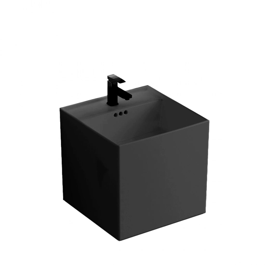 Lavabo suspendido negro mate Ivar
