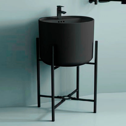 Lavabo suspendido negro mate Levi