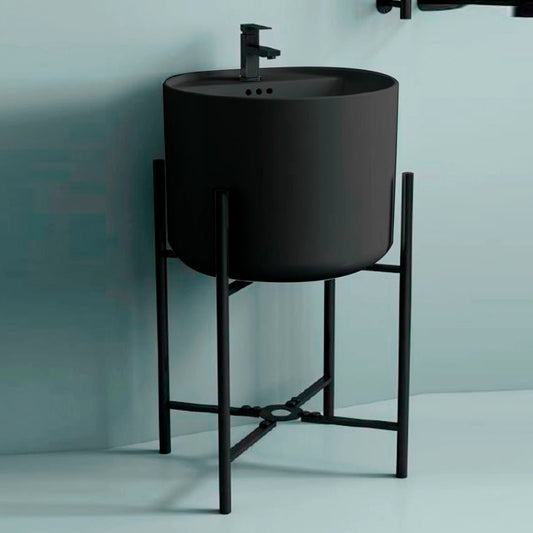 Lavabo suspendido negro mate Levi