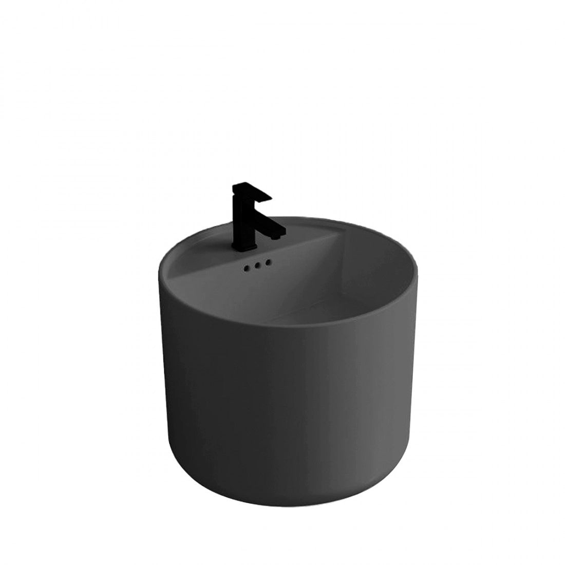 Lavabo suspendido negro mate Levi