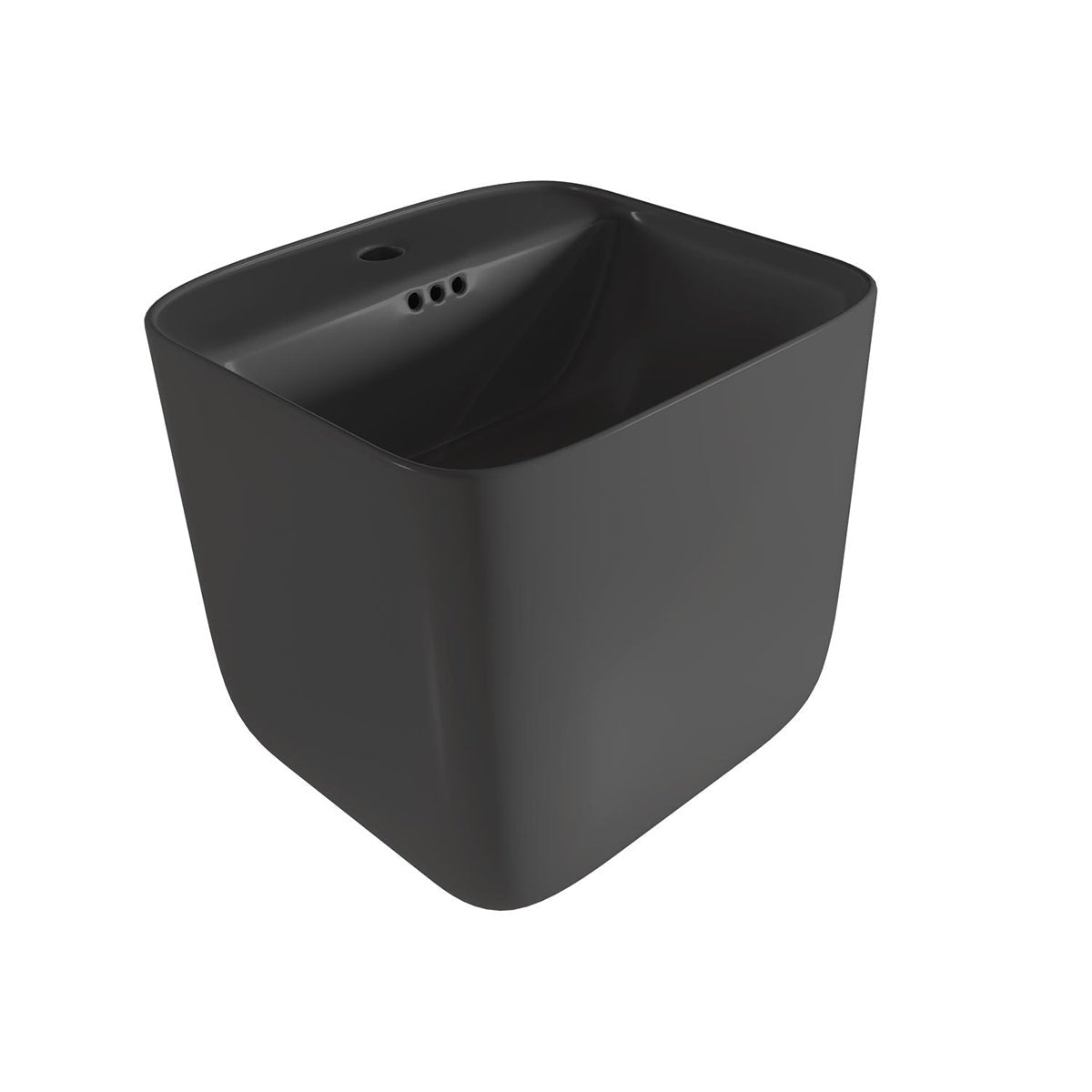 Lavabo suspendido negro mate Axel - Thebath