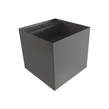 Lavabo suspendido negro mate Ivar - Thebath