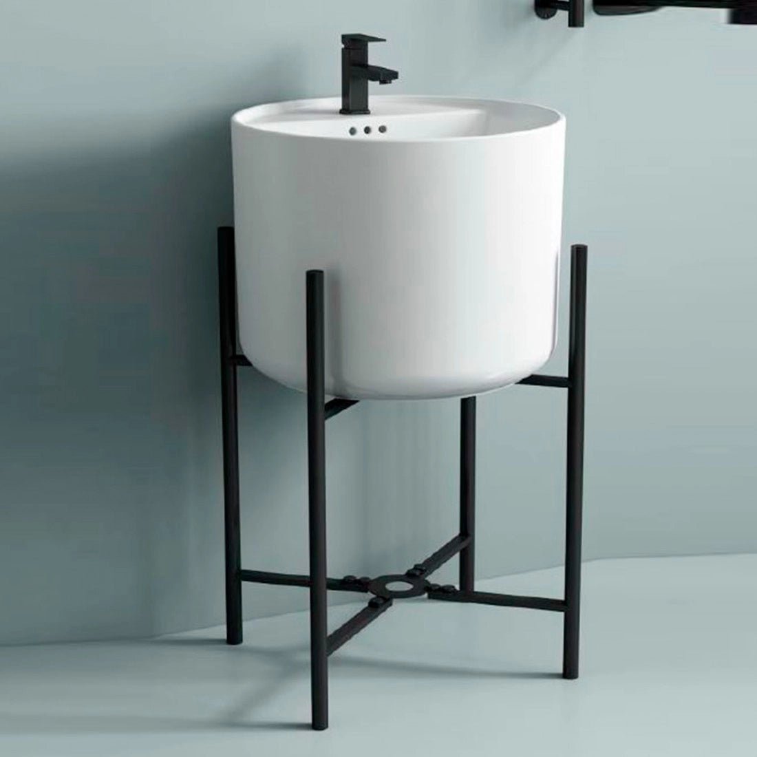 Lavabo suspendido redondo Levi