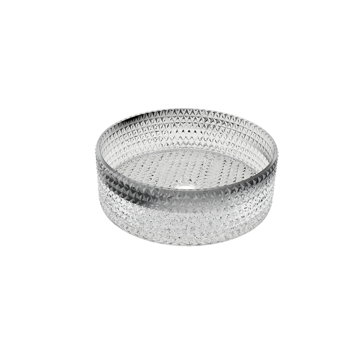 Lavamanos cristal con detalle en negro - Thebath