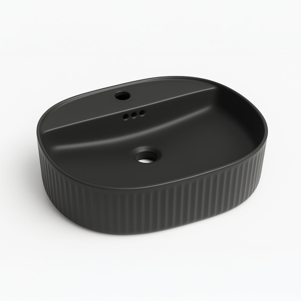 Lavamanos ovalado negro mate Seul - Thebath