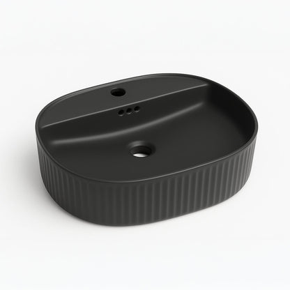Lavamanos ovalado negro mate Seul - Thebath