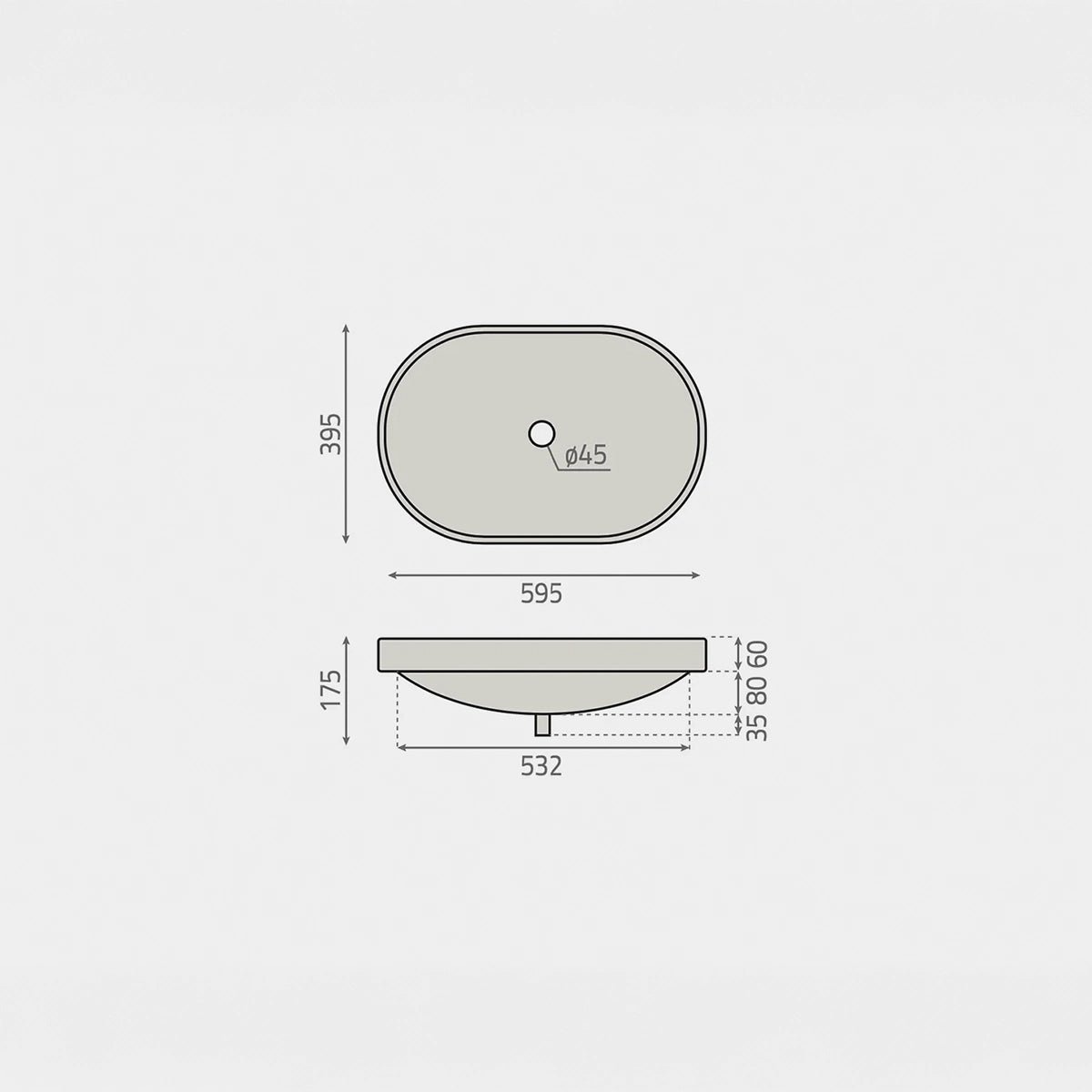 Lavamanos semi empotrado Limoges - Thebath
