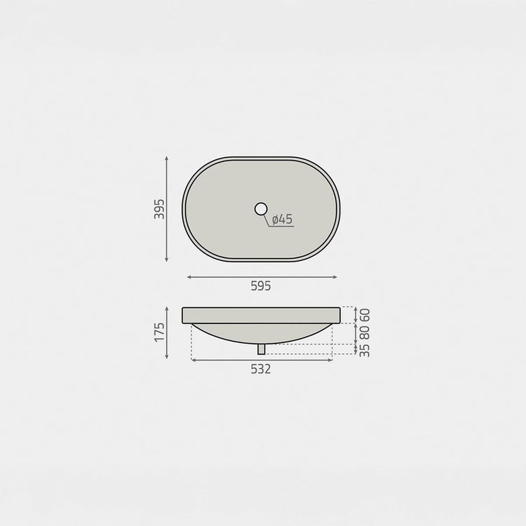 Lavamanos semi empotrado Limoges