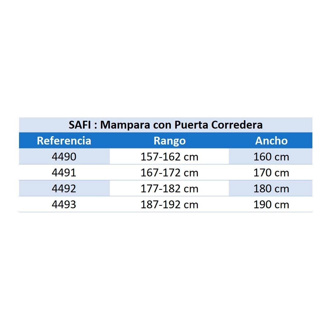 Mampara corredera 2 puertas Safi