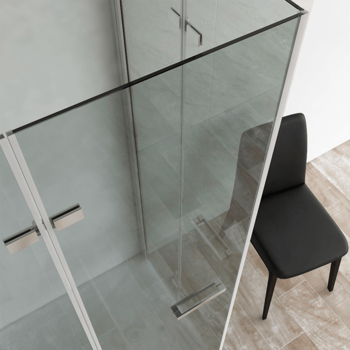 Mampara de baño frontal plegable - Thebath