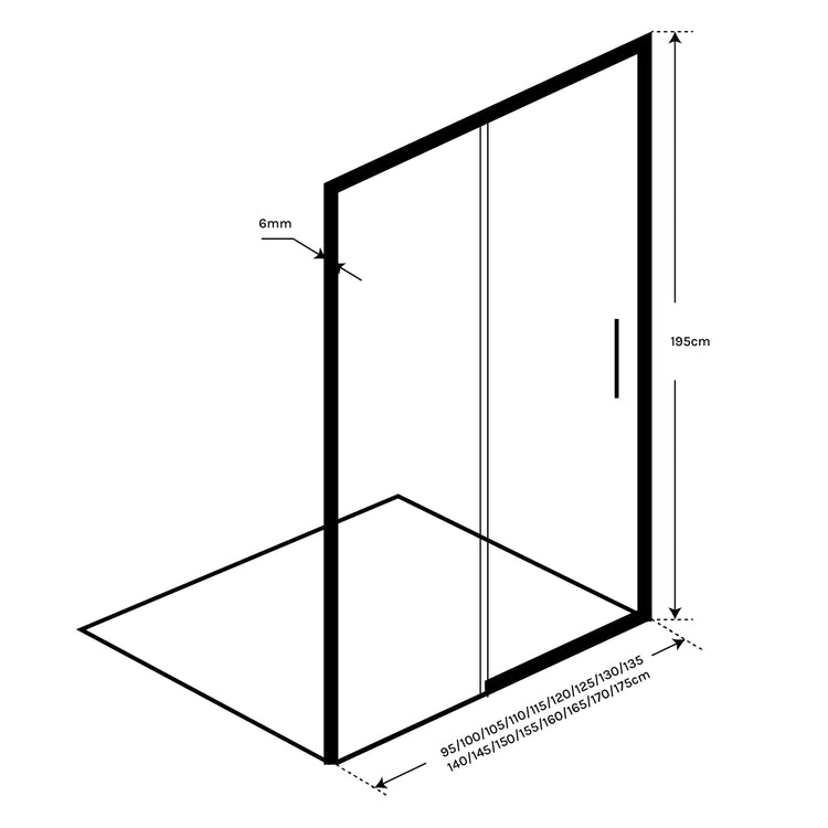 Mampara de ducha frontal Florida