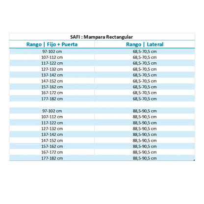 Mampara de ducha rectangular Safi - Thebath