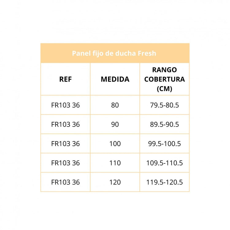 Mampara ducha dorada Fresh