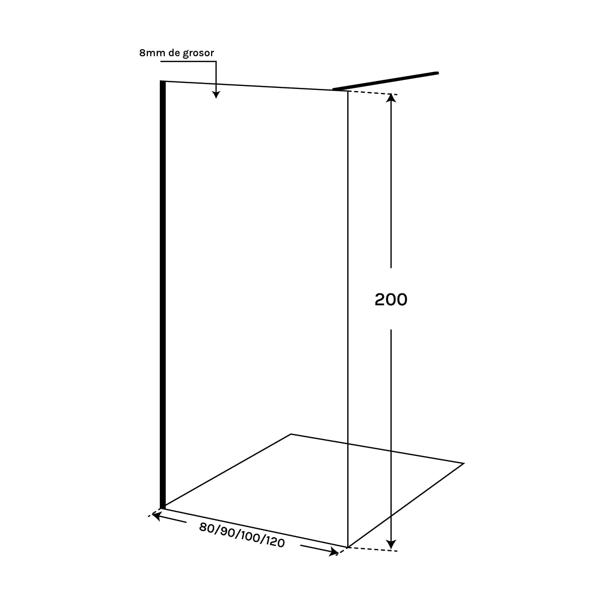 Mampara oro rosa Tokio - The Bath