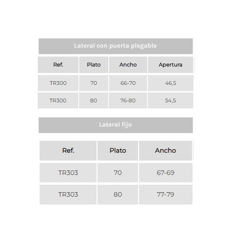 Mampara plegable cuadrada S300