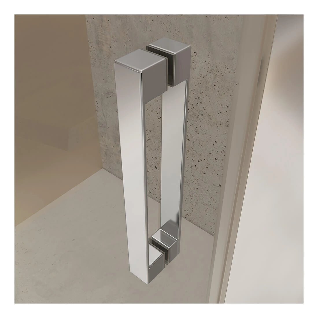 Mampara Sena rectangular 2 fijos + 1 puerta
