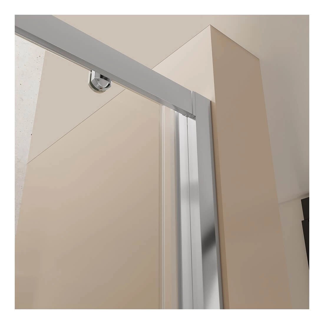 Mampara Sena rectangular 2 fijos + 1 puerta
