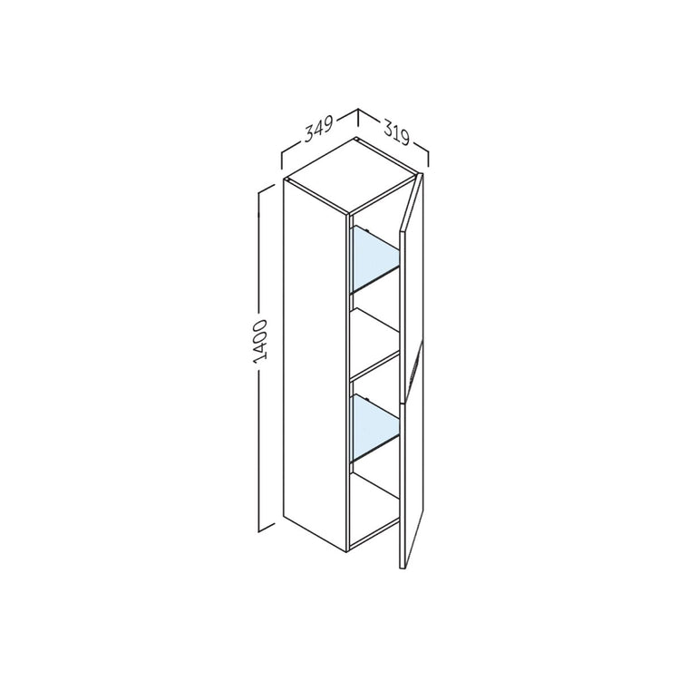 Mueble auxiliar alto baño Bamboo