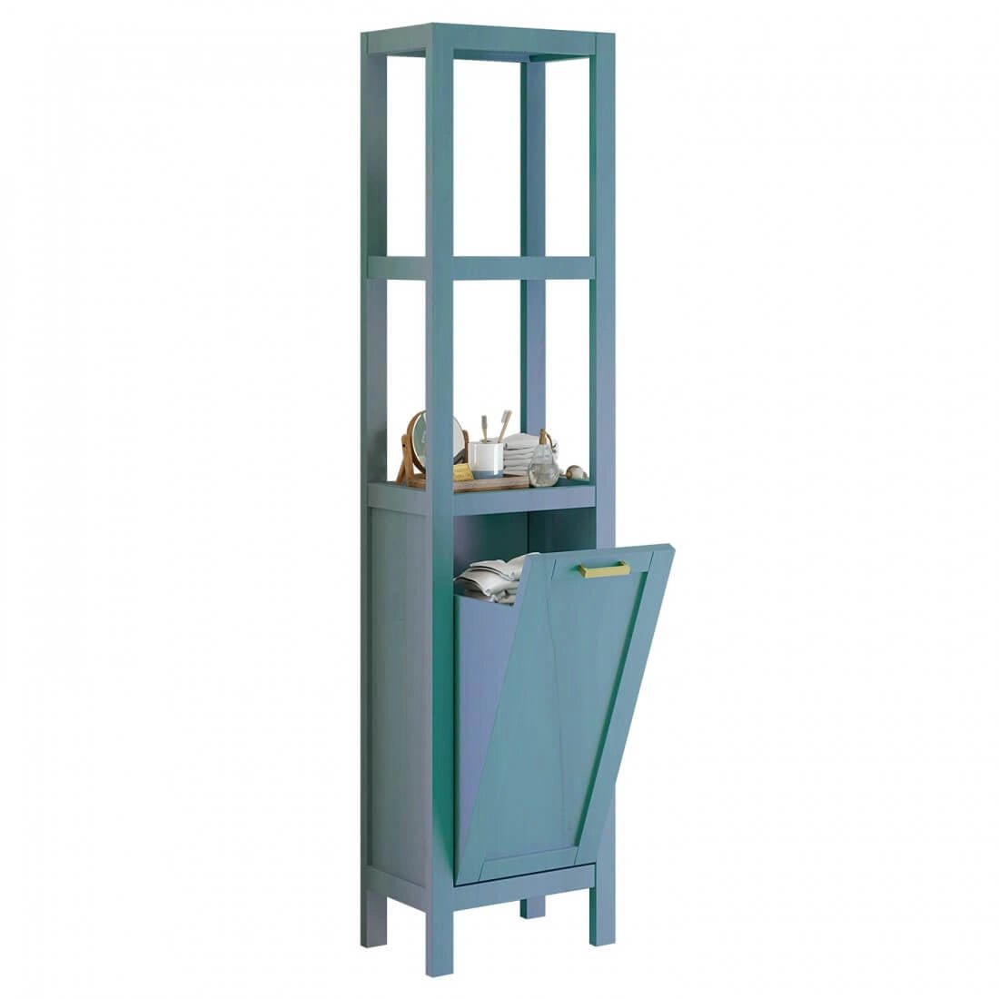 Mueble auxiliar antiguo Aran con cesto
