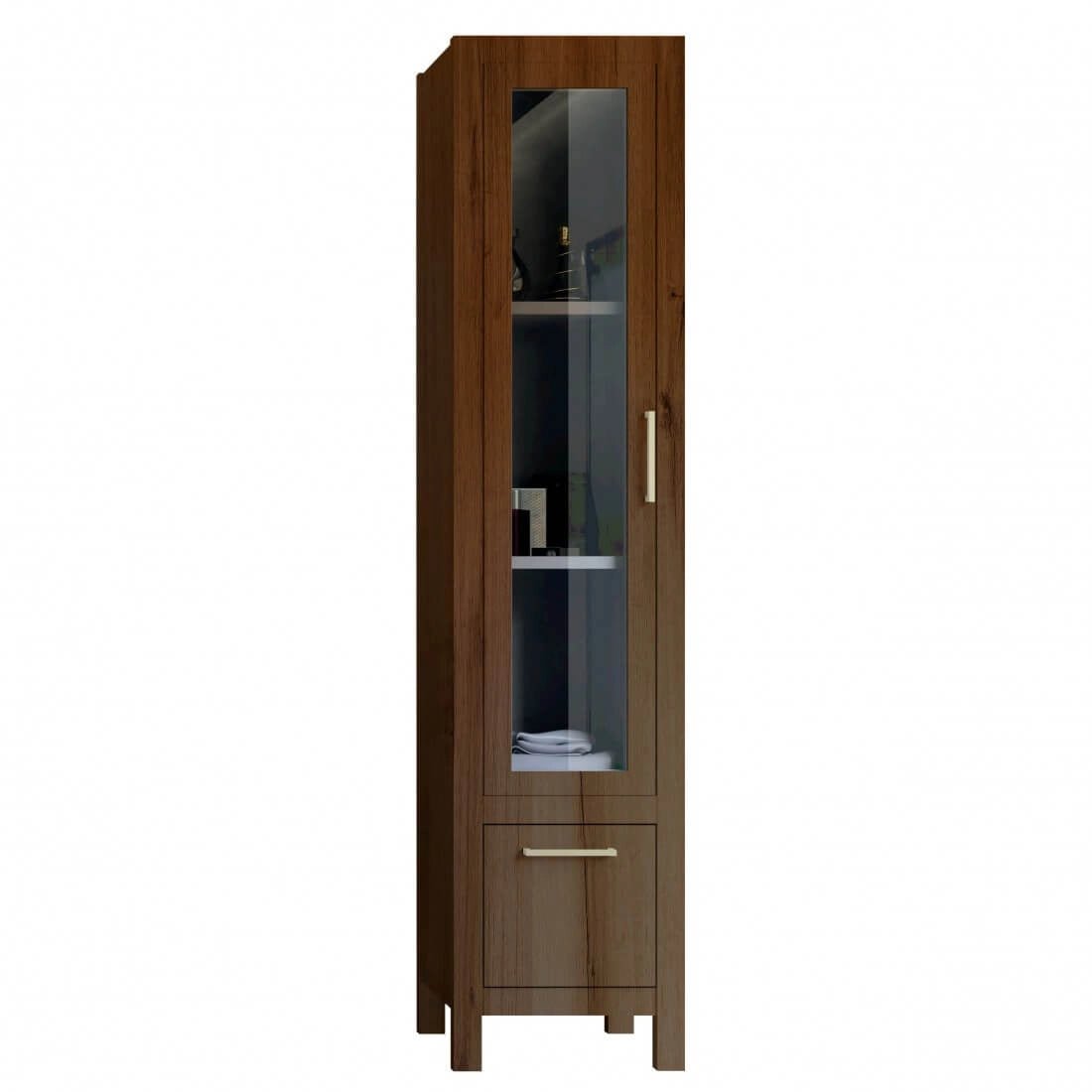 Mueble auxiliar antiguo Aran con vitrina