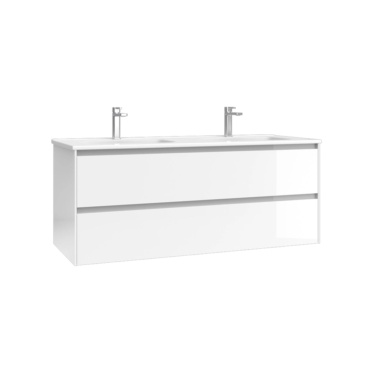 Mueble baño colgado doble seno Praga - The Bath