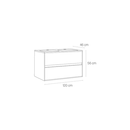 Mueble baño de diseño 2 senos Mydesign - Thebath