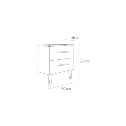Mueble baño dos cajones Fusta - Thebath