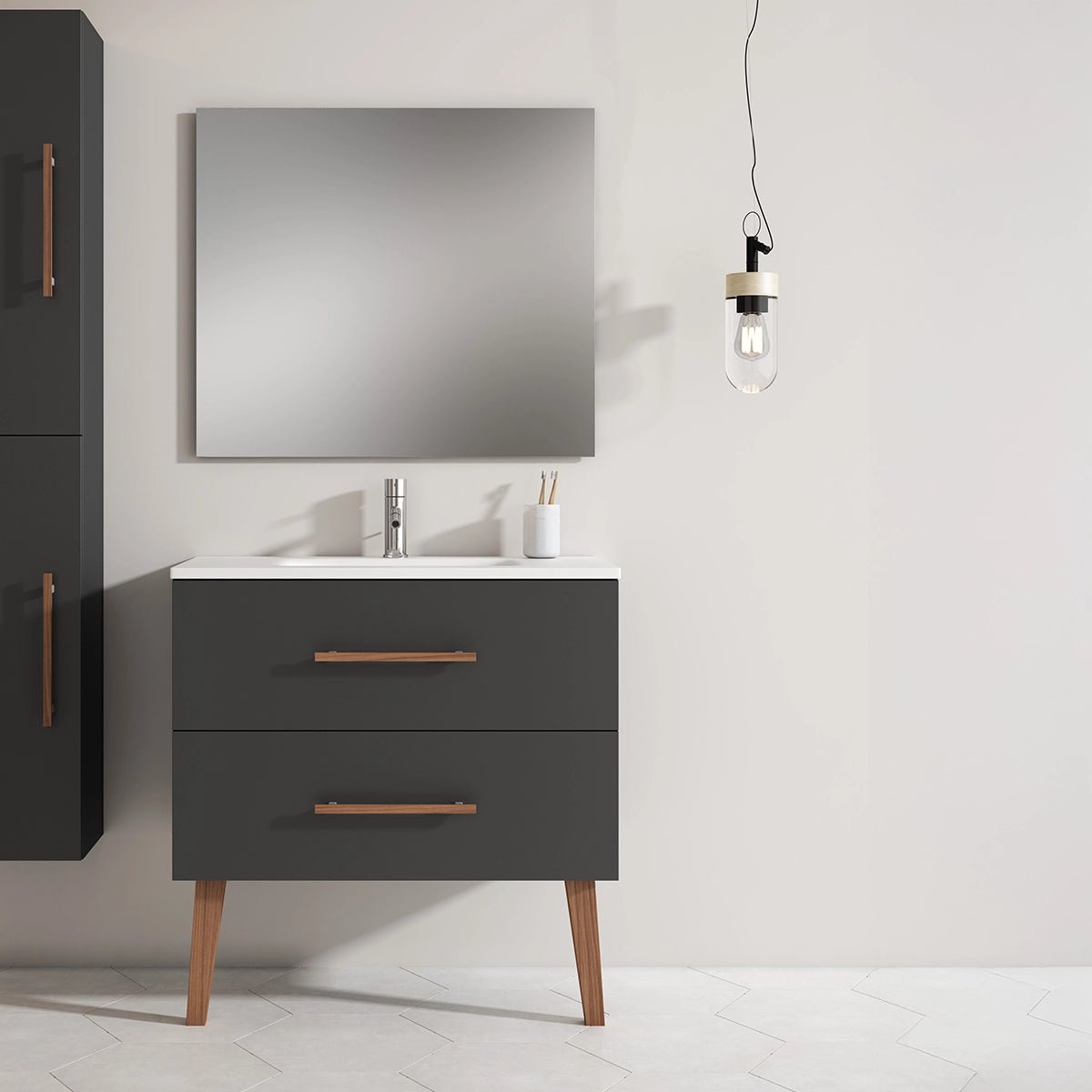 Mueble baño dos cajones Fusta - Thebath