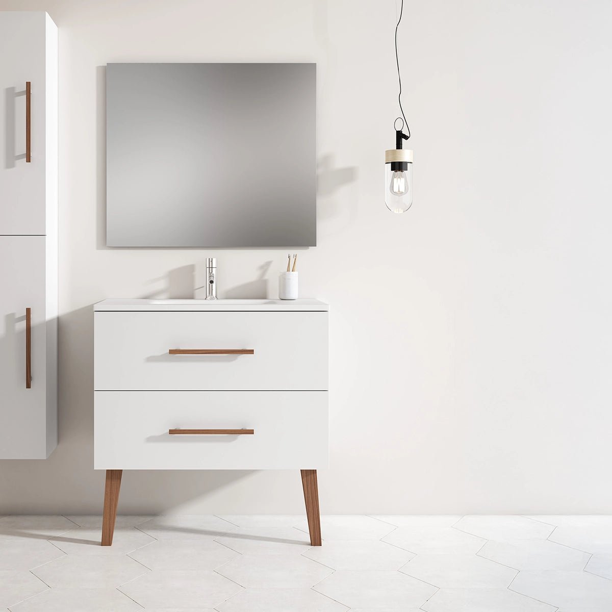 Mueble baño dos cajones Fusta - Thebath