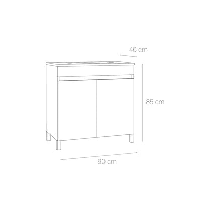Mueble baño dos puertas Stephanie - Thebath
