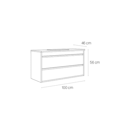 Mueble baño flotante 1 seno Slider - Thebath
