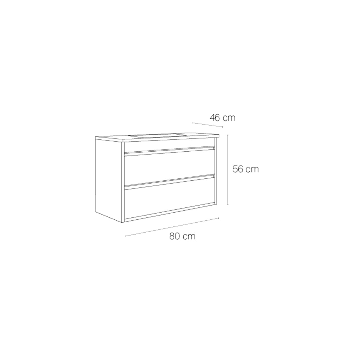 Mueble baño flotante 1 seno Slider - Thebath