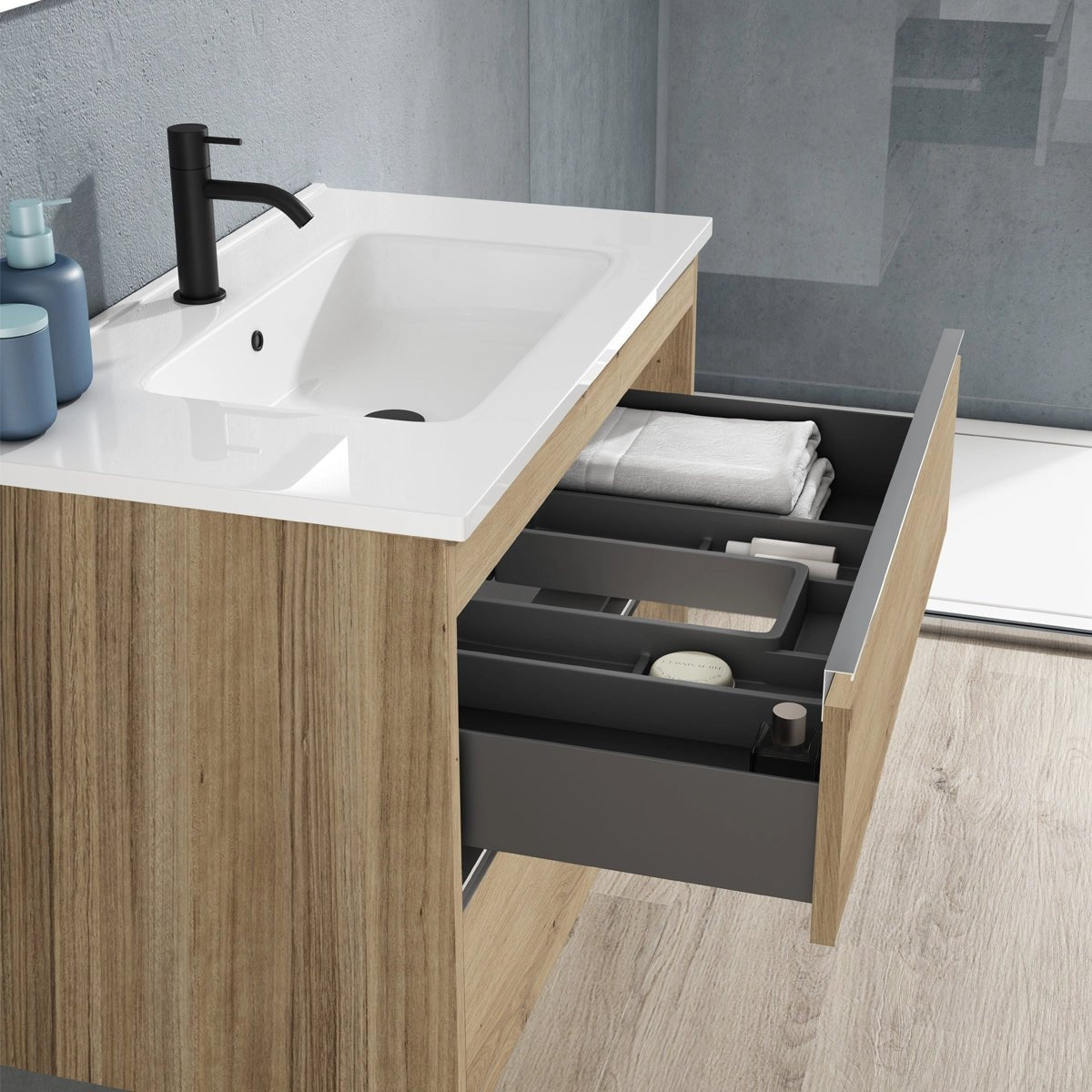 Mueble baño flotante 1 seno Slider - Thebath