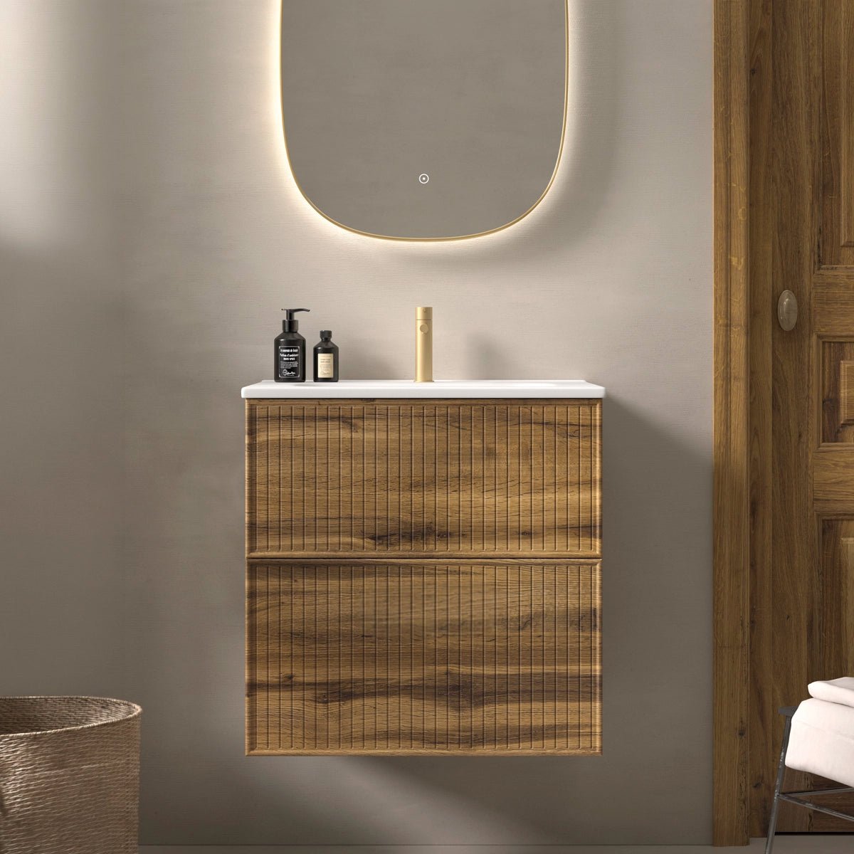 Mueble baño rayas Blanca - The Bath