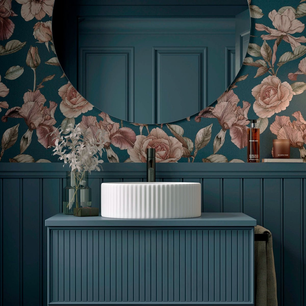 Mueble baño rayas Blanca - The Bath