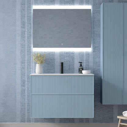 Mueble baño rayas Blanca - The Bath