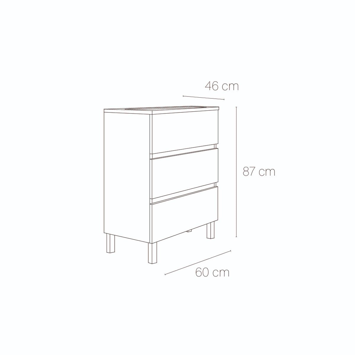 Mueble de baño con patas Esencial - The Bath