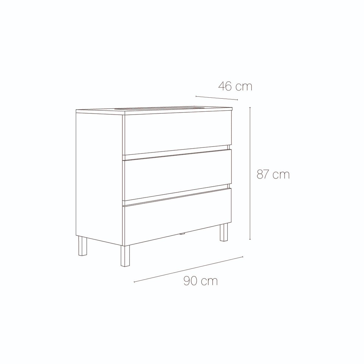 Mueble de baño con patas Esencial - The Bath