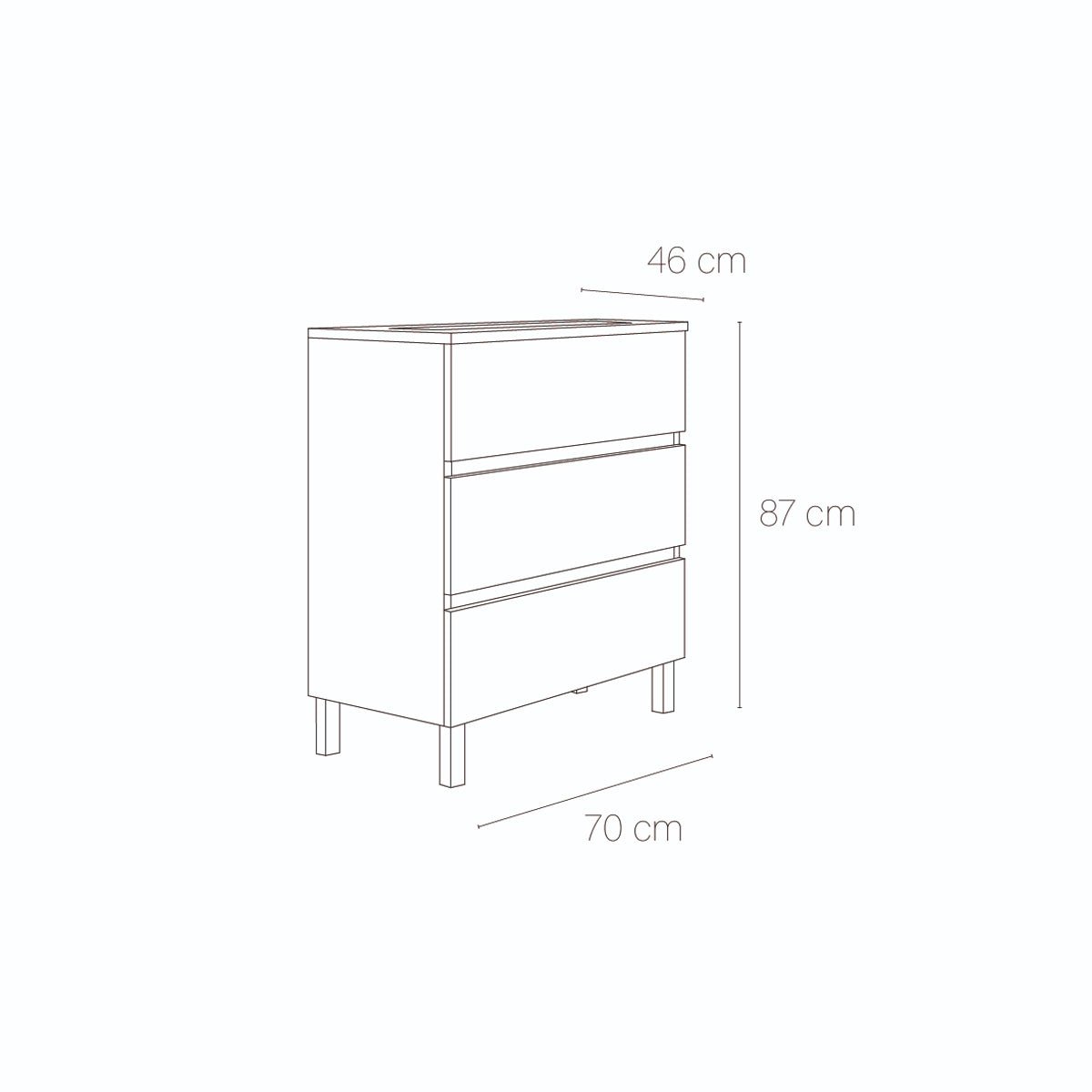 Mueble de baño con patas Esencial - The Bath