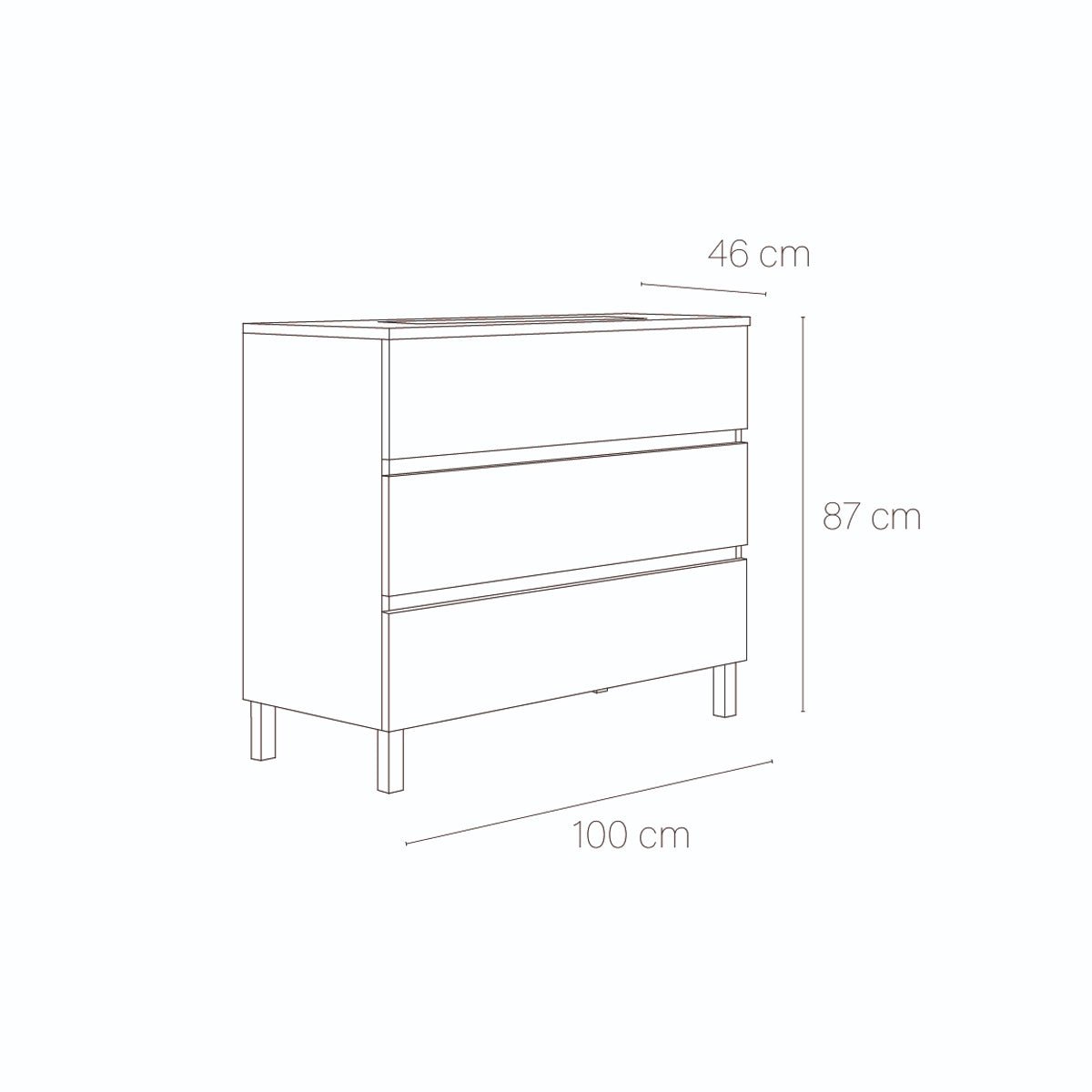 Mueble de baño con patas Esencial - The Bath