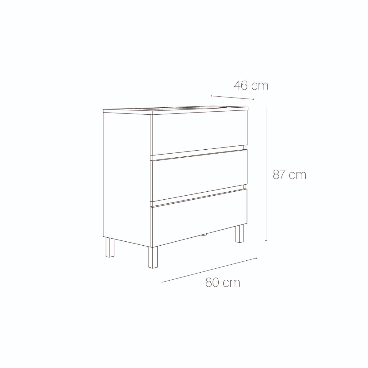 Mueble de baño con patas Esencial - The Bath