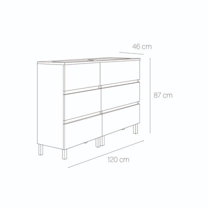Mueble de baño con patas y lavabo Esencial - The Bath