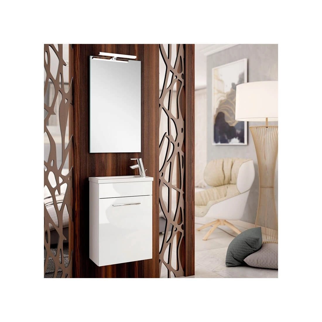 Mueble de baño pequeño con lavabo