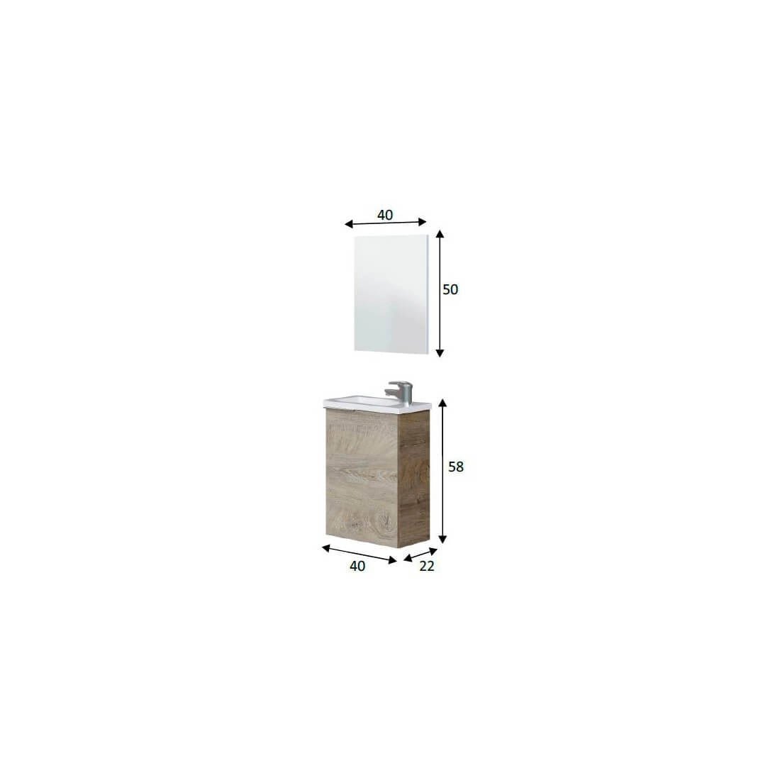 Mueble Mini para baño Compact