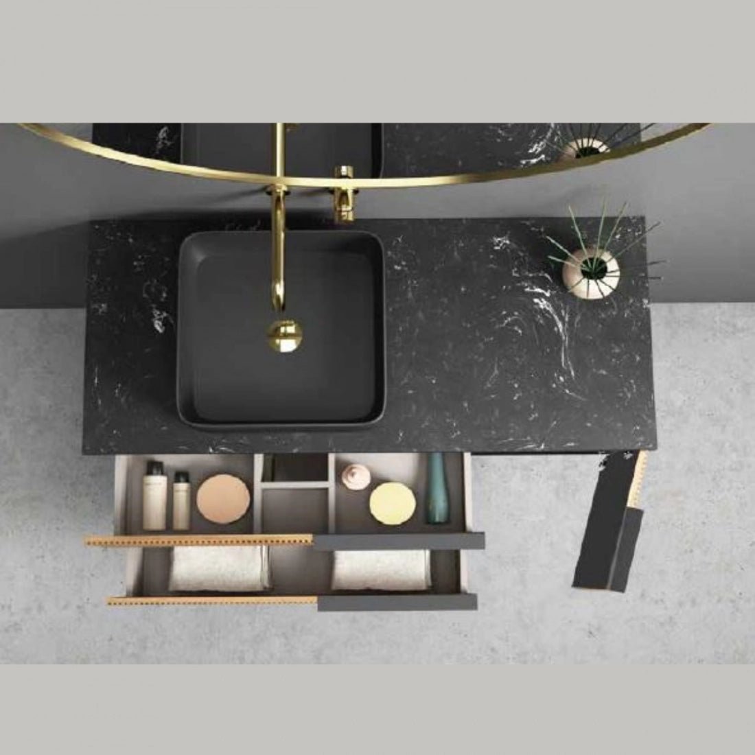 Mueble suspendido con relieve Bali